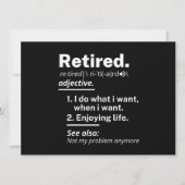 退職した定年退おもしろい職 案内状 (正面)