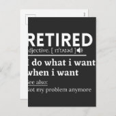 退職した定義,除おもしろい・売却, 退職した シーズンポストカード (正面/裏面)