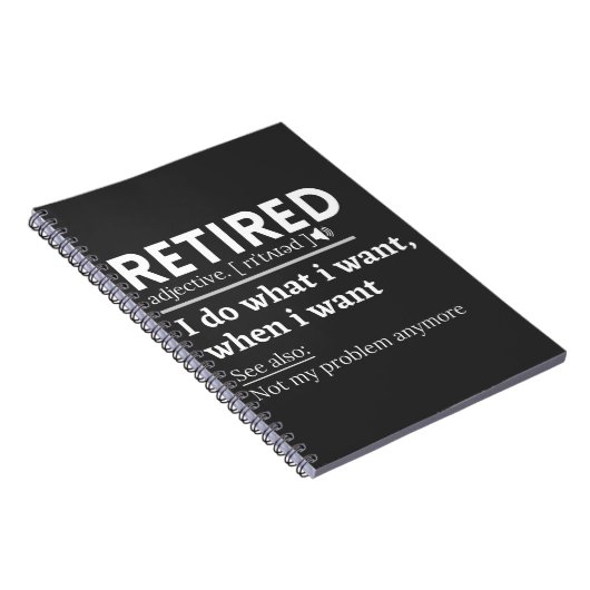 退職した定義,除おもしろい・売却, 退職した ノートブック (右側)