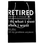 退職した定義，除おもしろい・売却， 退職した ミディアムペーパーバッグ (正面)