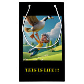 「退職した幸せ」 スモールペーパーバッグ (裏面)