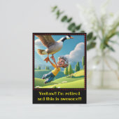 「退職した幸せ」 ポストカード (スタンド正面)