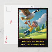 「退職した幸せ」 ポストカード (正面/裏面)