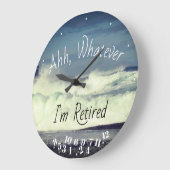 退職した引用文アハアアイマイマーソーフ退職した海 ラージ壁時計 (傾斜)