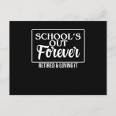 退職した教え教え先生学校 ポストカード (正面)