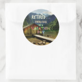 -退職した毎日は休日 ラウンドシール (バッグ)