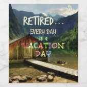 -退職した毎日は休日 ワインラベル (シングルラベル)