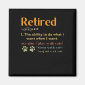 退職した猫好きギフトおもしろい退職2022 マグネット (正面)