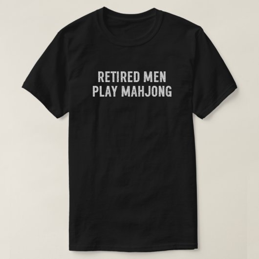 退職した男性の麻雀 Funny ギフト メンズ Tシャツ (デザイン正面)