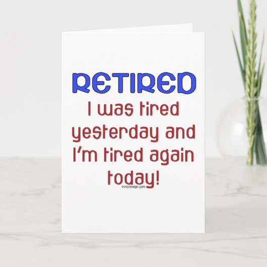 退職した疲れ カード (正面)