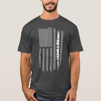 退職した矯正将校旗アメリカ薄 Tシャツ