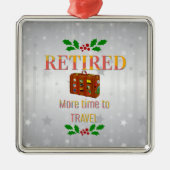 退職した移動時間の増加 メタルオーナメント (正面)