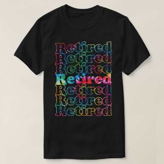 退職した絞り染め Tシャツ (デザイン正面)