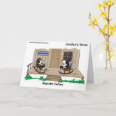 退職した縁どのおもしろいギフトを冷やす カード (黄色い花)