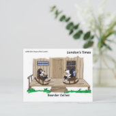 退職した縁どのおもしろいギフトを冷やす ポストカード (スタンド正面)