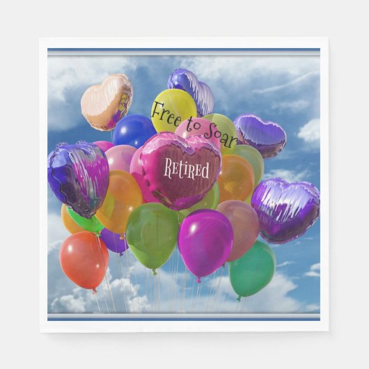-退職した自由に舞い上がる スタンダードランチョンナプキン (正面)