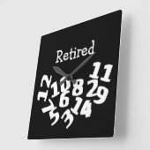 退職した落ちたおもしろい数 スクエア壁時計 (傾斜)