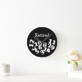 退職した落ちたおもしろい数 ラウンド壁時計 (ホーム)