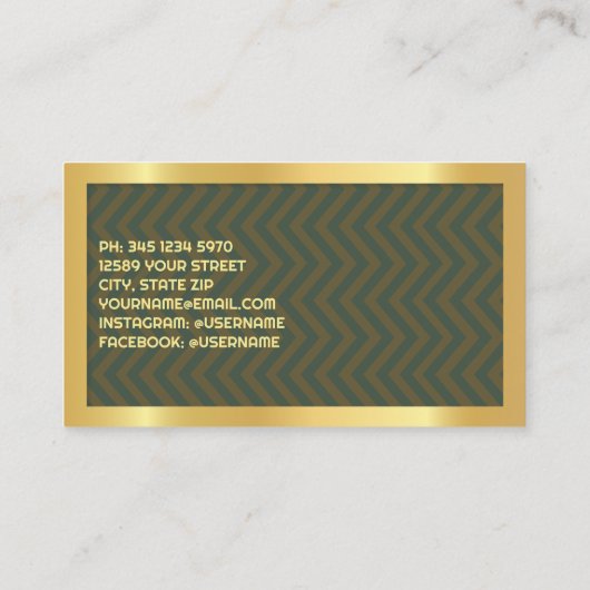 退職した軍隊カスタム写真 名刺 (裏面)