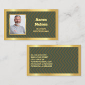 退職した軍隊写真 コーリングカード (正面/裏面)