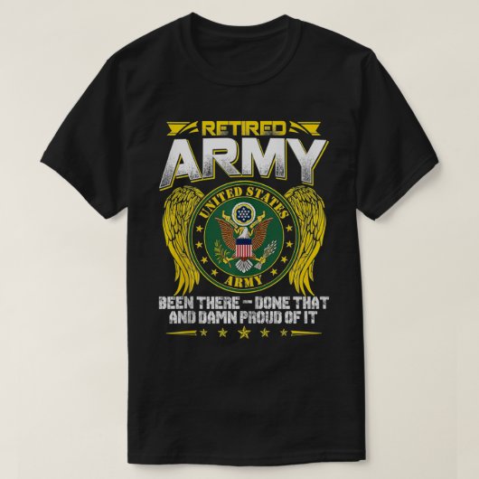 退職した軍隊 Tシャツ (デザイン正面)