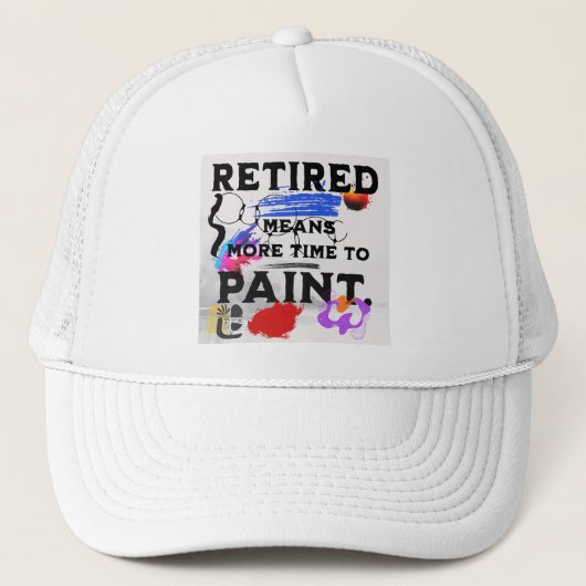 退職した追加時絵を描間 キャップ (正面)