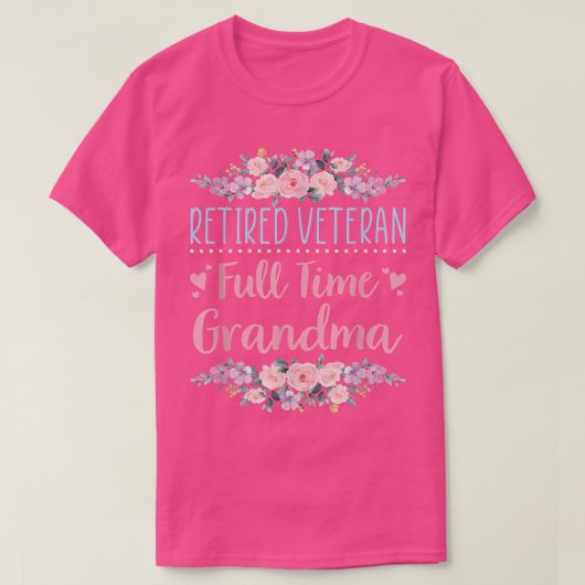 退職した退役軍人フルタイムグラマーンリタイア Tシャツ (デザイン正面)