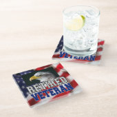 退職した退役軍人 ガラスコースター (アングル)