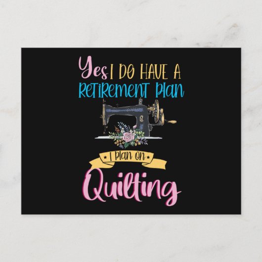 退職した退職キルトキルティング工芸趣味G ポストカード (正面)