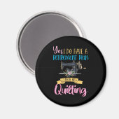 退職した退職キルトキルティング工芸趣味G マグネット (正面/裏面)