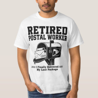 退職した郵便局員シャツ - やっと配達完了  Tシャツ