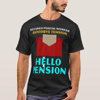 退職した郵便局員 さようなら緊張 年金 Tシャツ