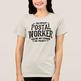 退職した郵便局員 楽しい トライブレンドTシャツ