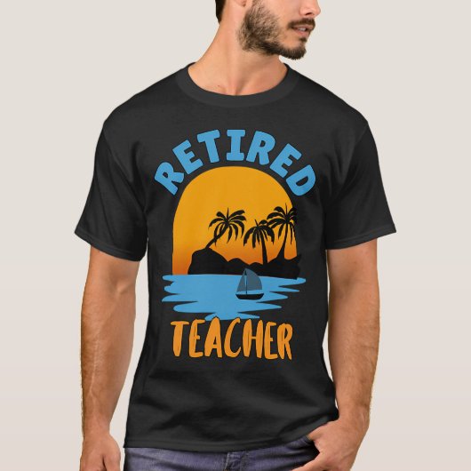 退職した銀行員が釣りに出かける Tシャツ (正面)