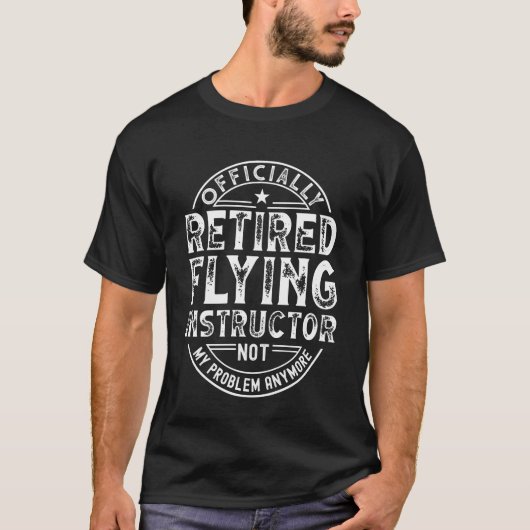 退職した飛んでいるインストラクター Tシャツ (正面)