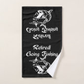 退職した魚釣り バスタオルセット (ハンドタオル)