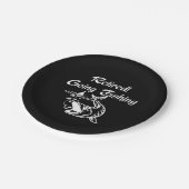 退職した魚釣り ペーパープレート (アングル)