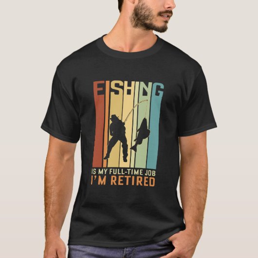 退職した魚釣り Tシャツ (正面)