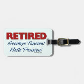 退職した:さようならテンション ラゲッジタグ (正面横)