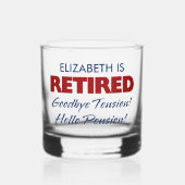 退職した:さよならテンションHello Pension Name ウイスキーグラス (正面)