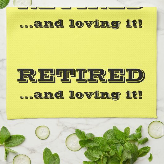 退職した、それを愛することは台所タオルをカスタマイズ キッチンタオル (折り畳み)