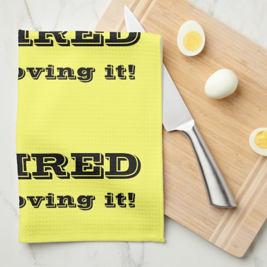 退職した、それを愛することは台所タオルをカスタマイズ キッチンタオル (四つ折り)