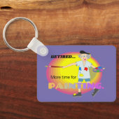 退職した...の時間が絵画増える キーホルダー (裏面)