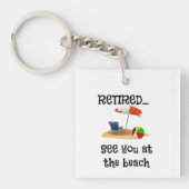 退職した...またビーチで キーホルダー (正面)