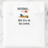 退職した...またビーチで スクエアシール (バッグ)