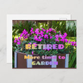 退職した – ガーデンまでの時間 ポストカード (正面/裏面)