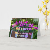 退職した...ガーデンまでもっと時間 カード (黄色い花)