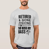 退職した、キスをそう採取することを行く私の低音のTシャツ Tシャツ (正面)