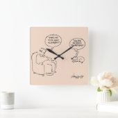 退職した スクエア壁時計 (ホーム)