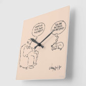 退職した スクエア壁時計 (傾斜)